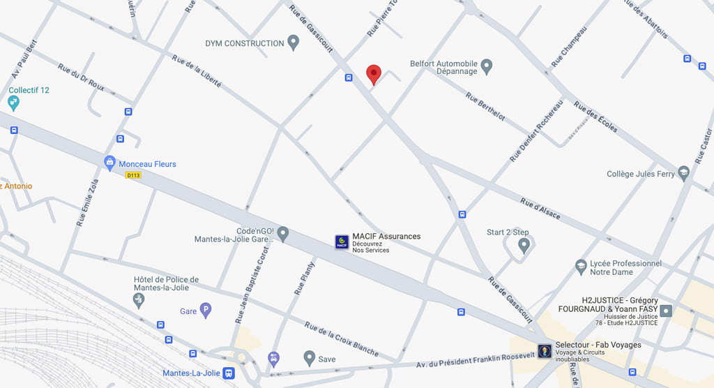 géolocation du cabinet de psychopratique et d'art-thérapie de nathalie renneteau 92 rue de gassicourt 78200 mantes-la-jolie